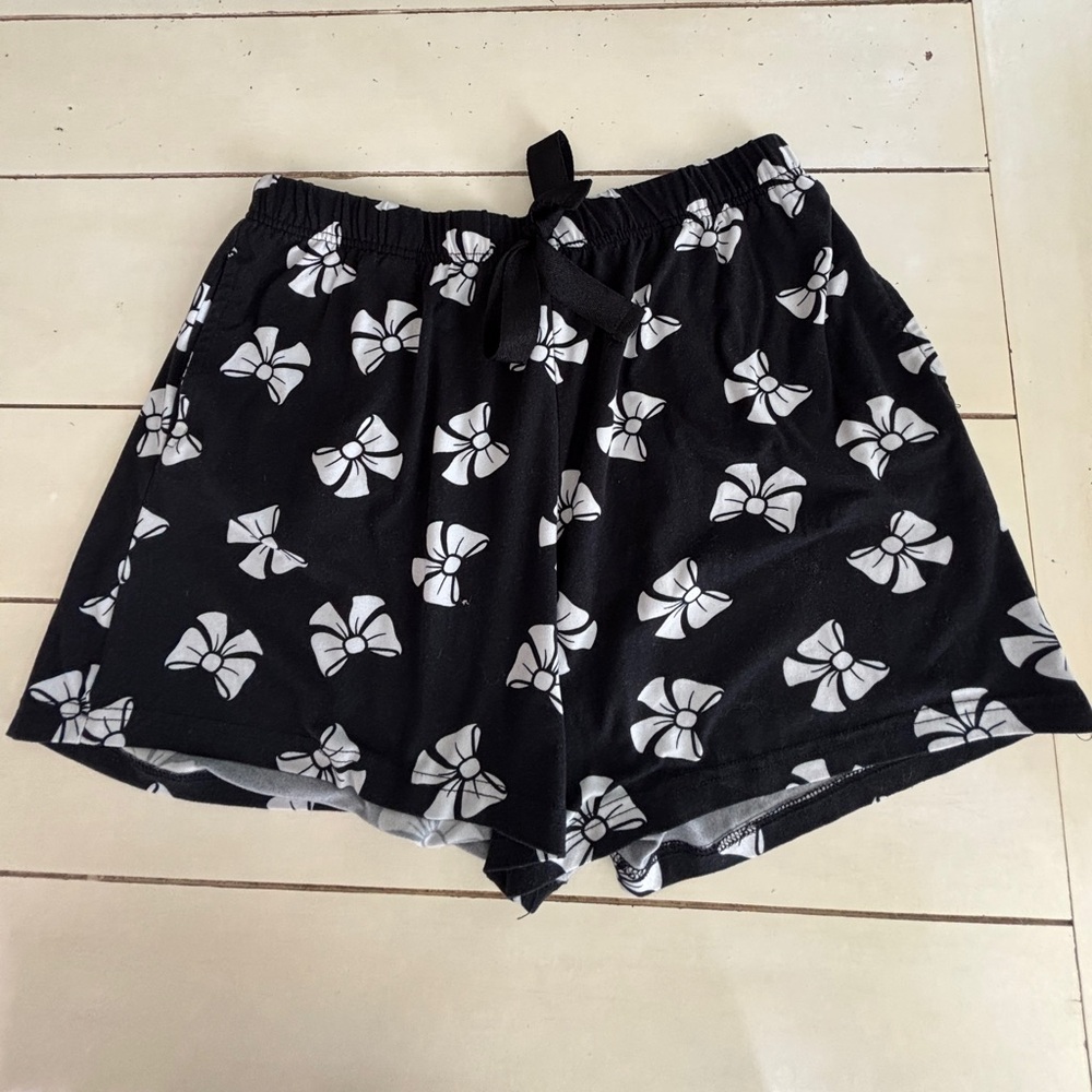 True By Rue 21 Pajama Lounge Sleep Shorts Women’s Size Large Black & White